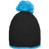 Myrtle beach Háčkovaná čiapka s brmbolcom MB7964 Black one size