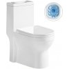 CERANO - WC kombi s umývadlom Hygisink, Rimless + UF sedátko - spodný / zadný odpad - biela lesklá - 71,5x36 cm