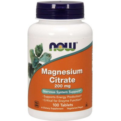 Magnézium citrát 200 mg - NOW Foods, 100tbl