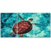 Painting Queens Painting Queens Maľovanie podľa čísel - Morská korytnačka (sada 3 ks), 60 × 80 cm, bez rámu (PBNSET/03SEATURTLE/60X80_60X80_60X80/WO)