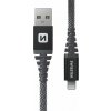 Swissten 71543010 dátový Lightning, 60W / 3A / 1x USB-A(M) / 1x Lightning(M), 1,5m, šedý