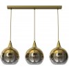 EUlight by MILAGRO Závesné svietidlo Monte, 3x zlaté sklenené tienidlo, g