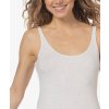 Dámská noční košilka QS6797E P74 - smetanová - Calvin Klein smetanová-šedá M