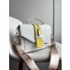 Crossbody kabelka Laura Biaggi - štýlová kabelka do ruky bielo-žltá