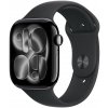 Inteligentné hodinky Apple Watch Series 11 GPS + Cellular 46mm klavírno čierny hliník - čierny športový remienok - S/M (MFC24WF/A)