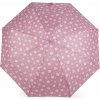 Dámsky mini skladací dáždnik kvety - púdrová