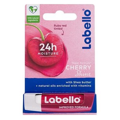 Labello Cherry Shine 24h Moisture Lip Balm hydratační balzám na rty s jemným zbarvením 4.8 g