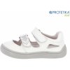 Protetika - barefootové polootvorené topánky TERY white-v ext. sklade