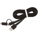 Gembird CC-USB2-AMLM2-1M USB Lightning 8-pin/Micro USB, 1m, černý