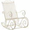 Design-Shop Kovové hojdacie kreslo Smile krémová antik