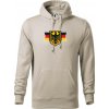 Nemecká orlica a vlajka - Mikina pánska Cape s kapucňou - 2XL ( Ľadovo sivá )