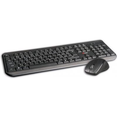 C-TECH klávesnica a myš WLKMC-01, USB, čierna, bezdrôtová, CZ+SK WLKMC-01