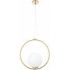 Toolight Toolight, stropná lampa visiaca sklenená guľa z bieleho zlata G109-1W Gold, OSW-09734