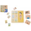 Teddies Puzzle doskové drevené ľudské telo/šport