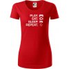 Play Eat Sleep Repeat game - Dámske tričko z organickej bavlny Origin (GOTS) - XS ( Červená )