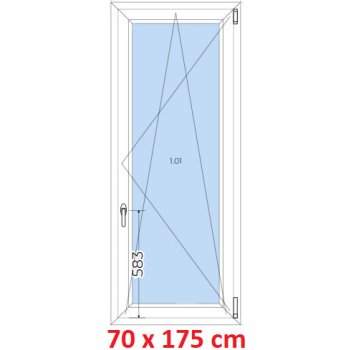 Soft Plastové okno 70x175 cm, otváravé a sklopné