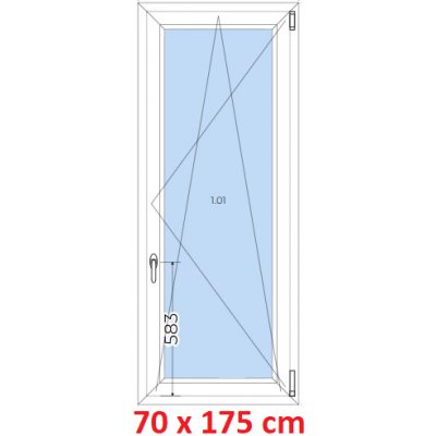 Soft Plastové okno 70x175 cm, otváravé a sklopné