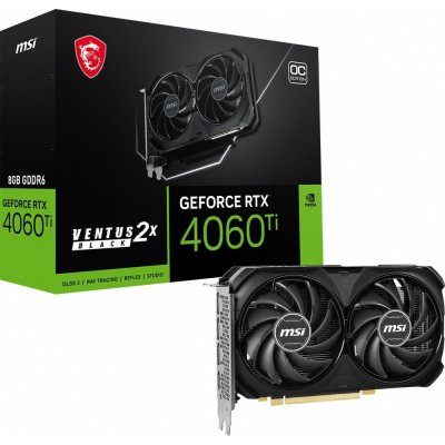 MSI GeForce RTX 4060 Ti Ventus 2X Black OC 8G