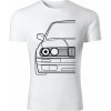 T-ričko BMW e30 pánske tričko Farba trička: Biela, Farba potlače: Čierna, Veľkosť: 4XL