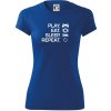 Play Eat Sleep Repeat game - Dámske Fantasy športové (dresovina) - M ( Kráľovská modrá )