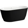 LAUFEN Pro voľne stojaca vaňa z materiálu Marbond, odtok v strede, 1500 x 700 x 590 mm, matná čierna zvonku/lesklá biela vnútri, H2439520680001