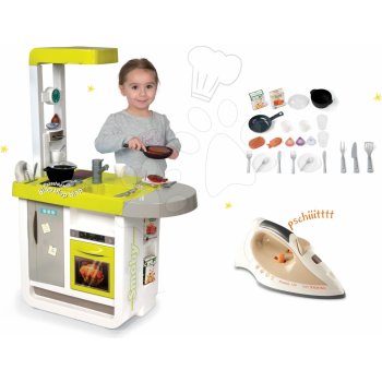 Smoby set kuchynka elektronická Cherry so zvukmi+žehlička so zvukom Tefal Avantis 310908-14