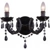 | Zuma Line RLB94016-2B - Nástenná lampa MAGNOLIA 2xE14/40W/230V čierna | RLB94016-2B