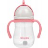 Akuku Hrnček s ohybnou slamkou a závažím 280ml - ružová