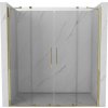 MEXEN/S - Velar Duo posuvné sprchové dvere 200, transparent, złote 871-200-000-02-50