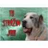 Pozorpes.sk, výstražná tabuľka (Stredoázijský ovčiak)