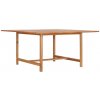 Multidom Záhradný stôl 150x150x76 cm, tíkový masív