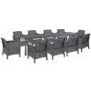 Súprava záhradného nábytku Grant 10+1 grafitová