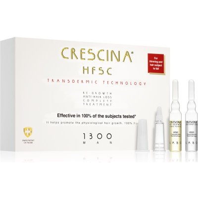 Crescina Transdermic 1300 Re-Growth and Anti-Hair Loss starostlivosť pre podporu rastu a proti vypadávaniu vlasov pre mužov 20x3,5 ml