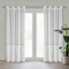 Takoy Záclona MARION z etamínu zdobená v dolnej časti nadýchanou kožušinovou aplikáciou 140 x 250 cm-HF-452751 | 140 x 250 cm