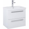 Roca Kwadro skrinka 60x38.4x53 cm závesná kúpeľňová skrinka pod umývadlo biela A857969806