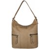 TESSA dámska koženková kabelka taupe