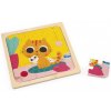 Janod Drevené puzzle s predlohou pre najmenších Mačka 9 ks