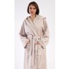 Vienetta dámsky dlhý froté župan s kapucňou Mona béžová