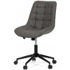 Autronic KA-V3120 GREY3 Stolička kancelárska, šedá látka v dekore brúsenej kože, čierny kovový kríž