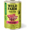 WILD FARM Prémiové hovädzie a kačacie mäso bez obilnín 400 g - krmivo pre mačky bez obilnín