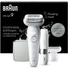 Braun Silk·épil 9 9-341,Biely/Strieborný + mini holiaci strojček na tvár