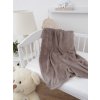 MKLozkoviny.sk Detská deka do postieľky mikroplyš Exclusive 80 × 100 cm – Laura cappuccino