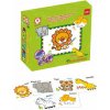 MAC TOYS Vkladacie puzzle Zvieratká + vodné maľovanie