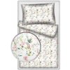 Poláše Holešov Bavlnená posteľná bielizeň kvetovaná kolibrík biela veľkosti lôžkovín 140x200