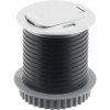 Otio Interiérová zásuvka do stola COPMACT 1x230V + USB nabíjanie / Hliník