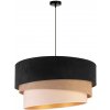 Duolla | Duolla - Luster na lanku DEVON 1xE27/40W/230V pr. 45 cm čierna/béžová | DU8018