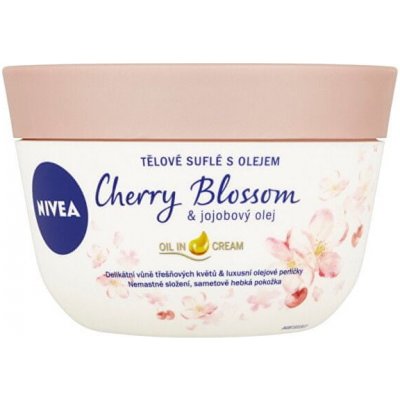 Nivea Tělové suflé s olejom Cherry Blossom & Jojobový olej 200 ml