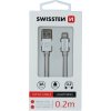 Swissten 71523103 dátový USB - Lightning, 0,2m, stříbrný