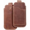 Kryt Royal Crazy Horse - Leather Universal Pull-Up Pocket / Brown - Size M - iPhone 5 / Nokia S5610 / Lumia 230