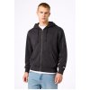 Champion Full Zip Hooded Sweatshirt with Embroidered Logo and Washed Effect 222043 KK001 čierna